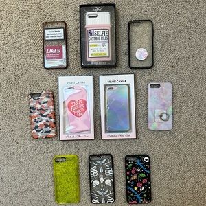 * BUNDLE* 10 Various Phone Cases & 2 Pop Sockets for iPhone 8+